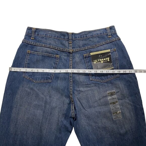 Ultimate Apparel Women Dark Wash Jeans Sz 14 NWT Flared Leg 100% Cotton Denim - Picture 10 of 14